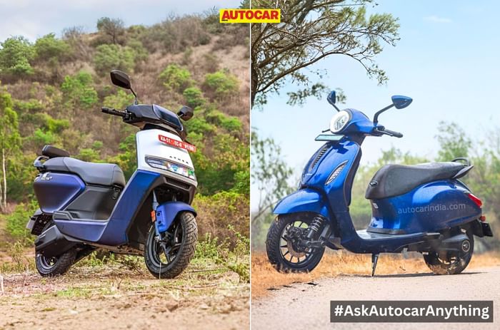 Ather Rizta and Bajaj Chetak static images in field